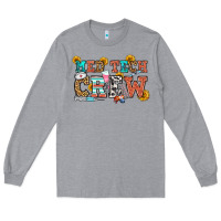 Heather Grey med tech crew Long Sleeve Tee - OliviaCreatesArt