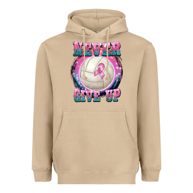 Never Give Up Heavyweight Hoodie by BarkalooDesign | Teevron
