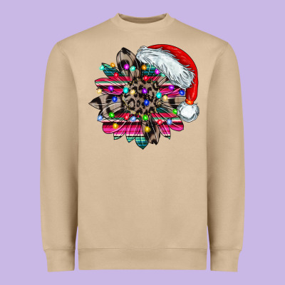 Serape And Leopard Christmas Heavyweight Sweatshirt Designed By Cowhidedigitalart