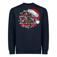 Navy serape and leopard christmas Heavyweight Sweatshirt - CowhideDigitalArt