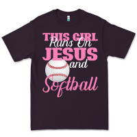 Plum This Girl Jesus And Softball Premium Tee - Bettercallsaul