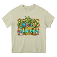 Mossy hello summer pineapple Heavy Core Tee - BarkalooDesign