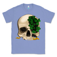 Colony Blue St patrick's day Skull with clovers Classic Tee - Jasminsmagicworld