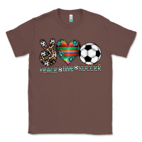 Chestnut peace love soccer Classic Tee - CowhideDigitalArt