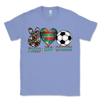Colony Blue peace love soccer Classic Tee - CowhideDigitalArt