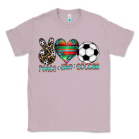 Lilac peace love soccer Classic Tee - CowhideDigitalArt
