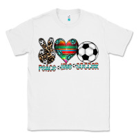 White peace love soccer Classic Tee - CowhideDigitalArt