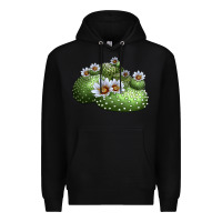 Black Blossfeldia Cactus Premium Hoodie - LillyAllenDesigns