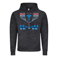 Vintage Black jewish hanukkah chanukah doctor medical menorah  gifts Vintage Hoodie - trangStudio