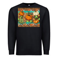 Black fall pumpkin Premium Sweatshirt - BarkalooDesign