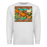 Oatmeal Heather fall pumpkin Premium Sweatshirt - BarkalooDesign