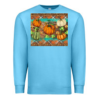 Ocean Blue fall pumpkin Premium Sweatshirt - BarkalooDesign