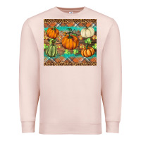 Pale Pink fall pumpkin Premium Sweatshirt - BarkalooDesign