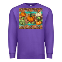 Purple fall pumpkin Premium Sweatshirt - BarkalooDesign