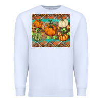 White fall pumpkin Premium Sweatshirt - BarkalooDesign