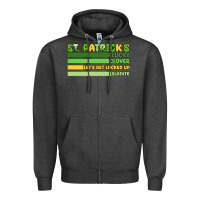 Charcoal Heather st. patrick's lucky clover  artiststas Zipper Hoodie - Artiststas