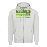 Dove Grey st. patrick's lucky clover  artiststas Zipper Hoodie - Artiststas