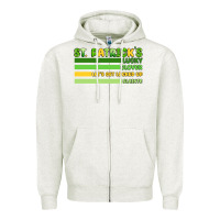Oatmeal Heather st. patrick's lucky clover  artiststas Zipper Hoodie - Artiststas