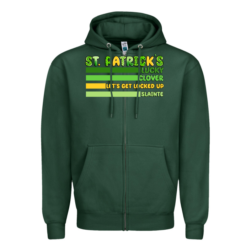 St. Patrick's Lucky Clover  Artiststas Zipper Hoodie by Artiststas | Teevron