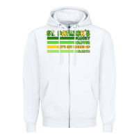 White st. patrick's lucky clover  artiststas Zipper Hoodie - Artiststas