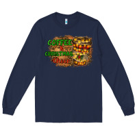 Navy coffee and christmas cheer Long Sleeve Tee - RanaPortraitStore