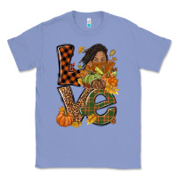 Colony Blue Love Fall with afro woman Classic Tee - NancyCooperArtShop