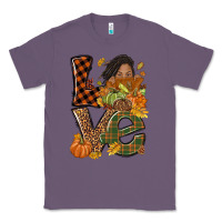 Lavender Love Fall with afro woman Classic Tee - NancyCooperArtShop