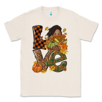 Natural Love Fall with afro woman Classic Tee - NancyCooperArtShop
