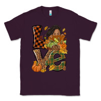 Plum Love Fall with afro woman Classic Tee - NancyCooperArtShop