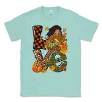 Seafoam Love Fall with afro woman Classic Tee - NancyCooperArtShop
