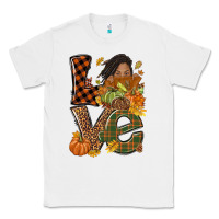 White Love Fall with afro woman Classic Tee - NancyCooperArtShop