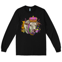 Black charolais mardi gras Long Sleeve Tee - OliviaCreatesArt