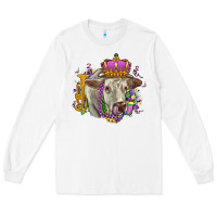 White charolais mardi gras Long Sleeve Tee - OliviaCreatesArt