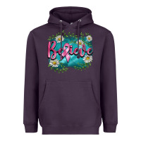 Plum breast cancer believe Heavyweight Hoodie - BarkalooDesign