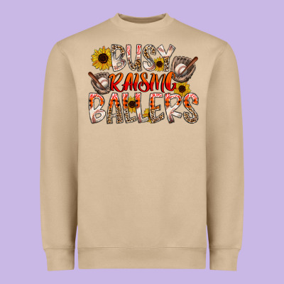Busy Raising Ballers Heavyweight Sweatshirt Designed By Cowhidedigitalart