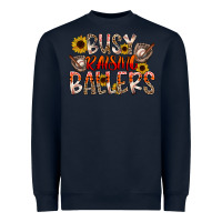Navy Busy Raising Ballers Heavyweight Sweatshirt - CowhideDigitalArt