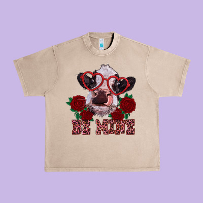Be Mine Valentine's Day Calf Urban Heavy Tee Designed By Ranaportraitstore
