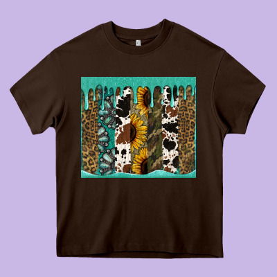 Western Brushstroke Tumbler Heavy Core Tee Designed By Jasminsmagicworld