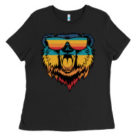 Black Retro bear Ladies Tee - Bettercallsaul