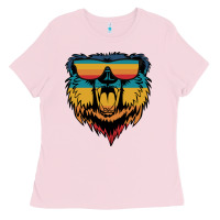 Bubblegum Pink Retro bear Ladies Tee - Bettercallsaul