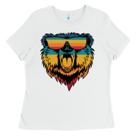 White Retro bear Ladies Tee - Bettercallsaul