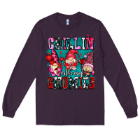 Plum chillin with my gnomies olivia Long Sleeve Tee - OliviaCreatesArt