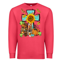 Cardinal western thankful cross pumpkin Premium Sweatshirt - BarkalooDesign