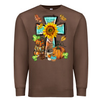 Chestnut western thankful cross pumpkin Premium Sweatshirt - BarkalooDesign