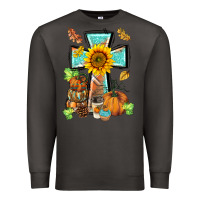 Smoke western thankful cross pumpkin Premium Sweatshirt - BarkalooDesign