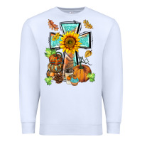 White western thankful cross pumpkin Premium Sweatshirt - BarkalooDesign