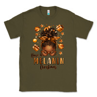 Army Green have a melanin christmas afro messy bun Classic Tee - texasbilliewilder