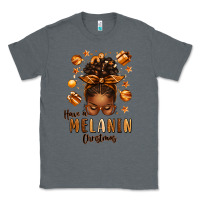 Charcoal Heather have a melanin christmas afro messy bun Classic Tee - texasbilliewilder