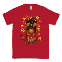 Red have a melanin christmas afro messy bun Classic Tee - texasbilliewilder