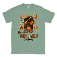 Sage have a melanin christmas afro messy bun Classic Tee - texasbilliewilder